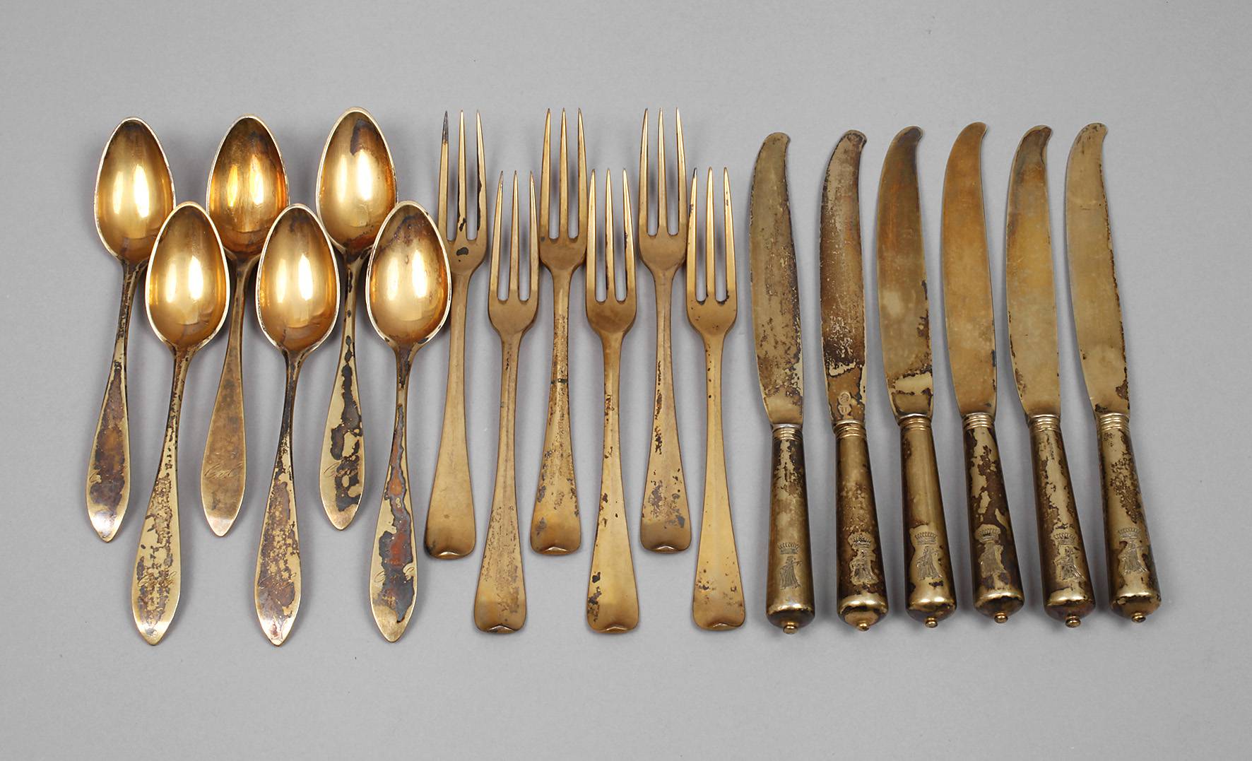 Silberbesteck aus Adelsbesitz Dresden