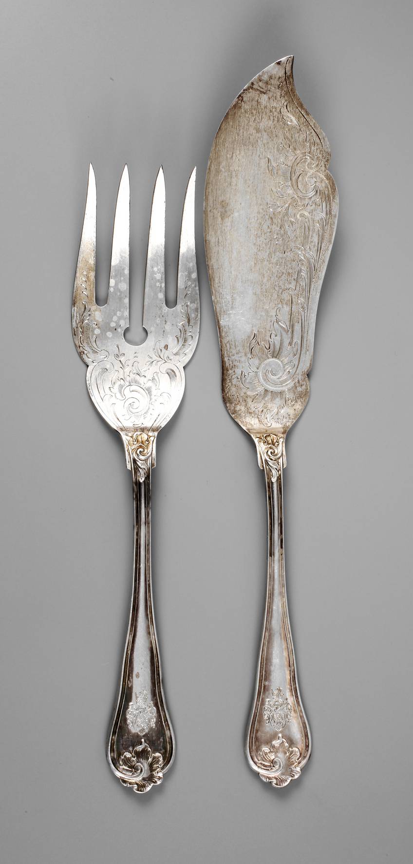 Silber Vorlegebesteck aus Adelsbesitz