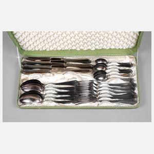 Silberbesteck für sechs Personen