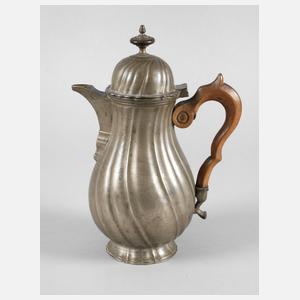 Barocke Zinn-Kaffeekanne