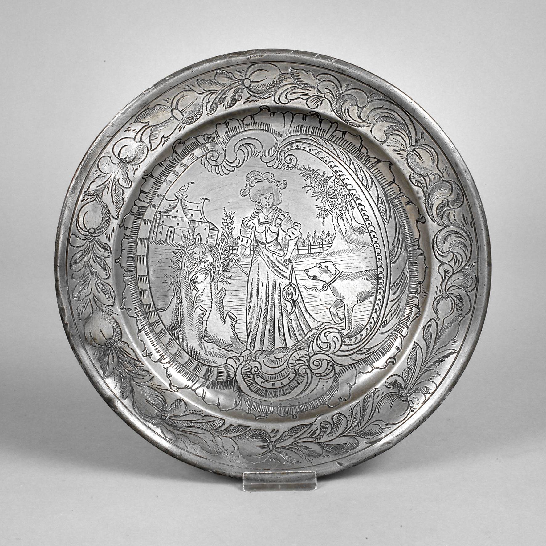 Herrschaftlicher Zinnteller Barock