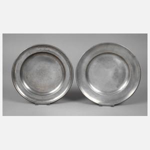 Zwei thüringer Barockteller Zinn