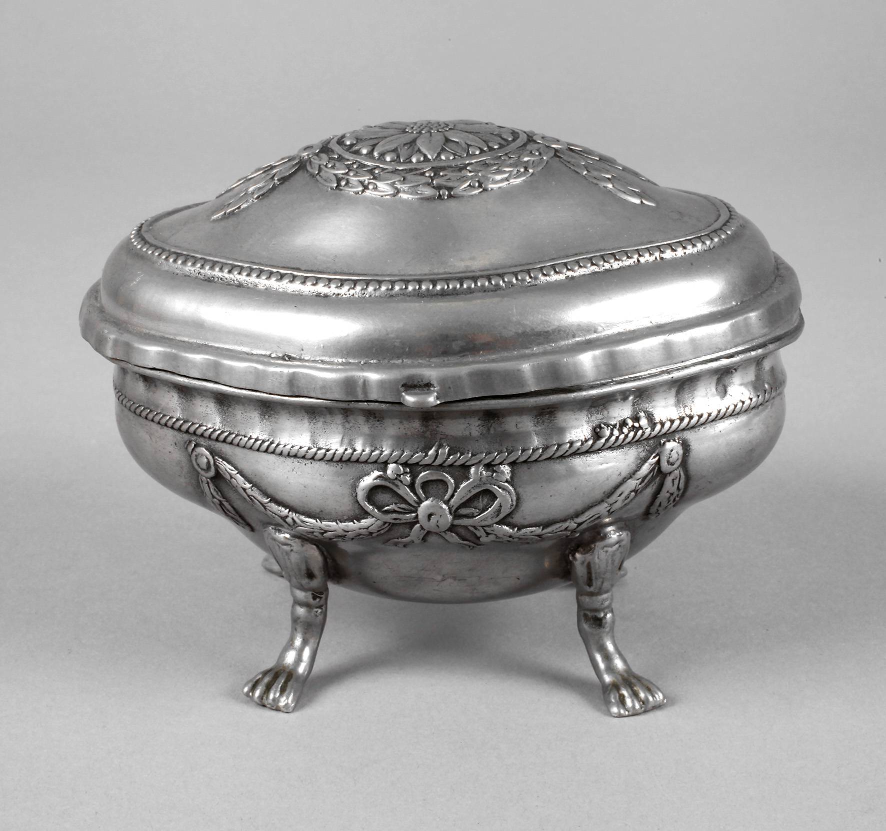 Biedermeier-Zuckerdose Zinn