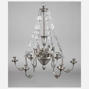 Erzgebirgischer Zinndeckenleuchter