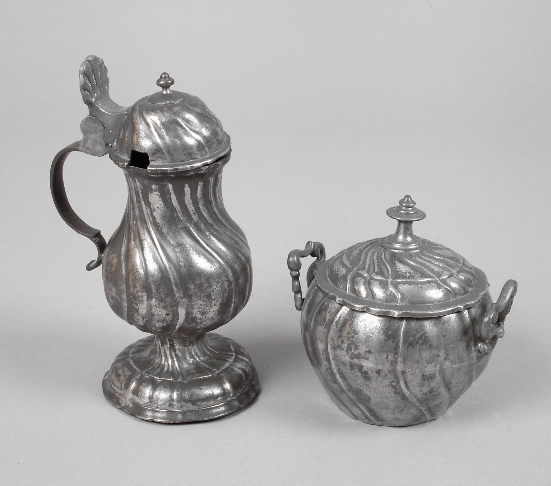 Zwei barocke Zinngefäße