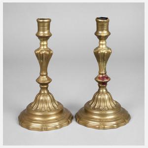 Paar Barockleuchter Messing