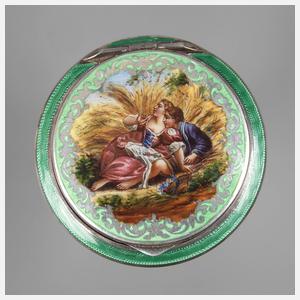 Emaillierte Silberdose Wien