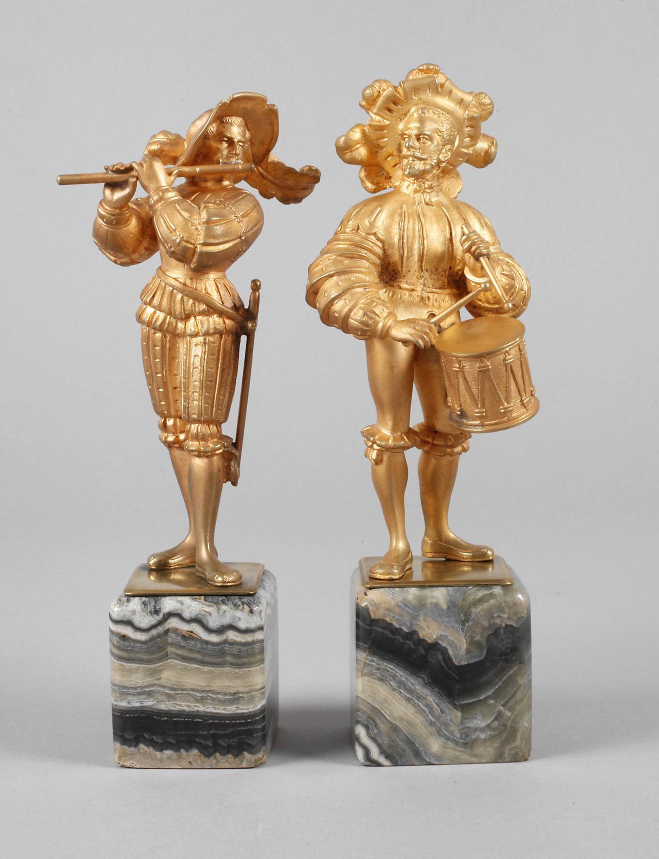 Zwei mittelalterliche Spielmänner