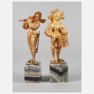 Zwei mittelalterliche Spielmänner