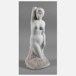 Monogrammist R.J., Damenakt Marmor