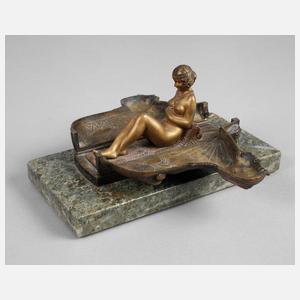 Franz Xaver Bergmann, erotische Bronze als Sphinx
