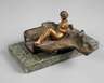 Franz Xaver Bergmann, erotische Bronze als Sphinx