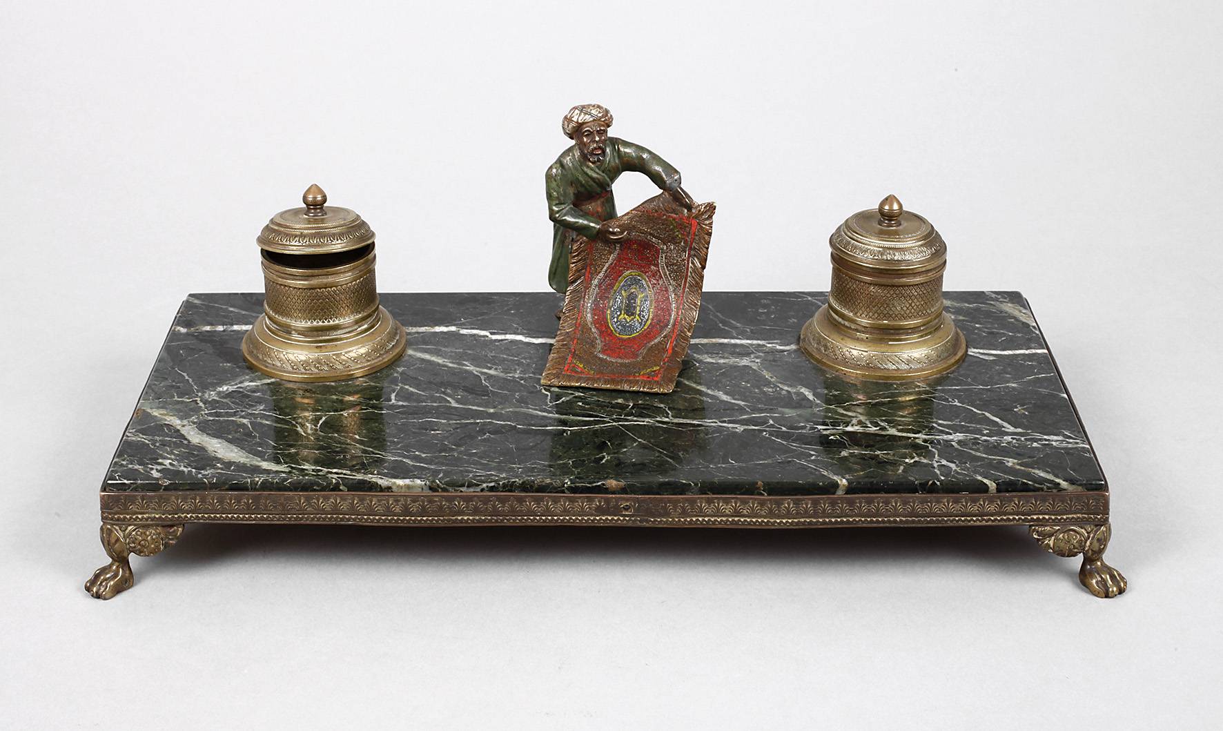 Wiener Bronze Schreibset mit Araber