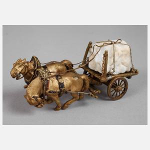 Wiener Bronze Kutschgespann