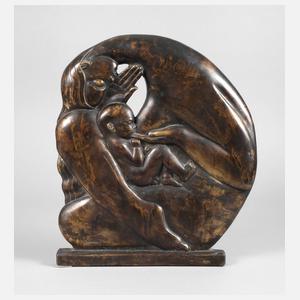 Stefan Csorvássy, Bronzerelief Mutter mit Kind