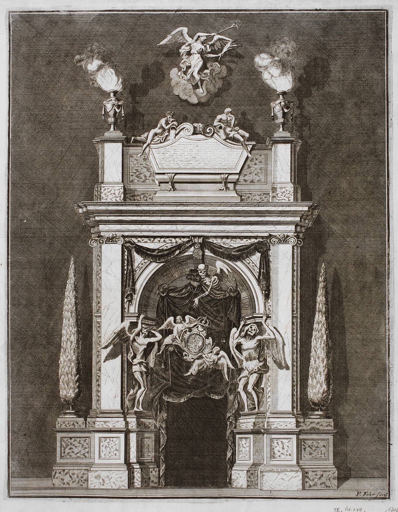 Peter Fehr, Trauerportal von Eosander de Göthe