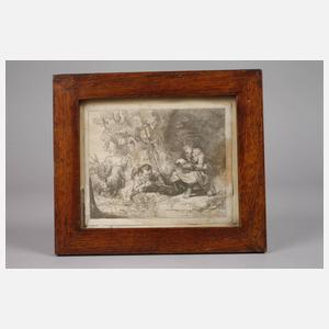 Der Flötenspieler nach Rembrandt