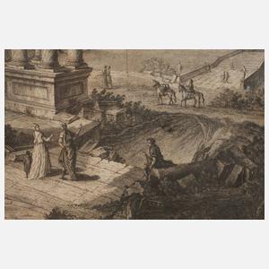 Gesellschaft in antiken Ruinen