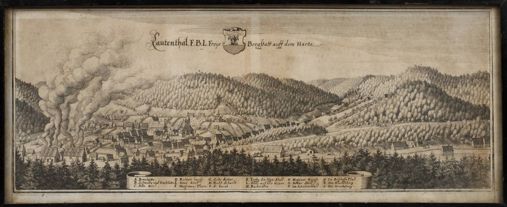 Matthäus Merian, attr., Ansicht Lautenthal im Harz