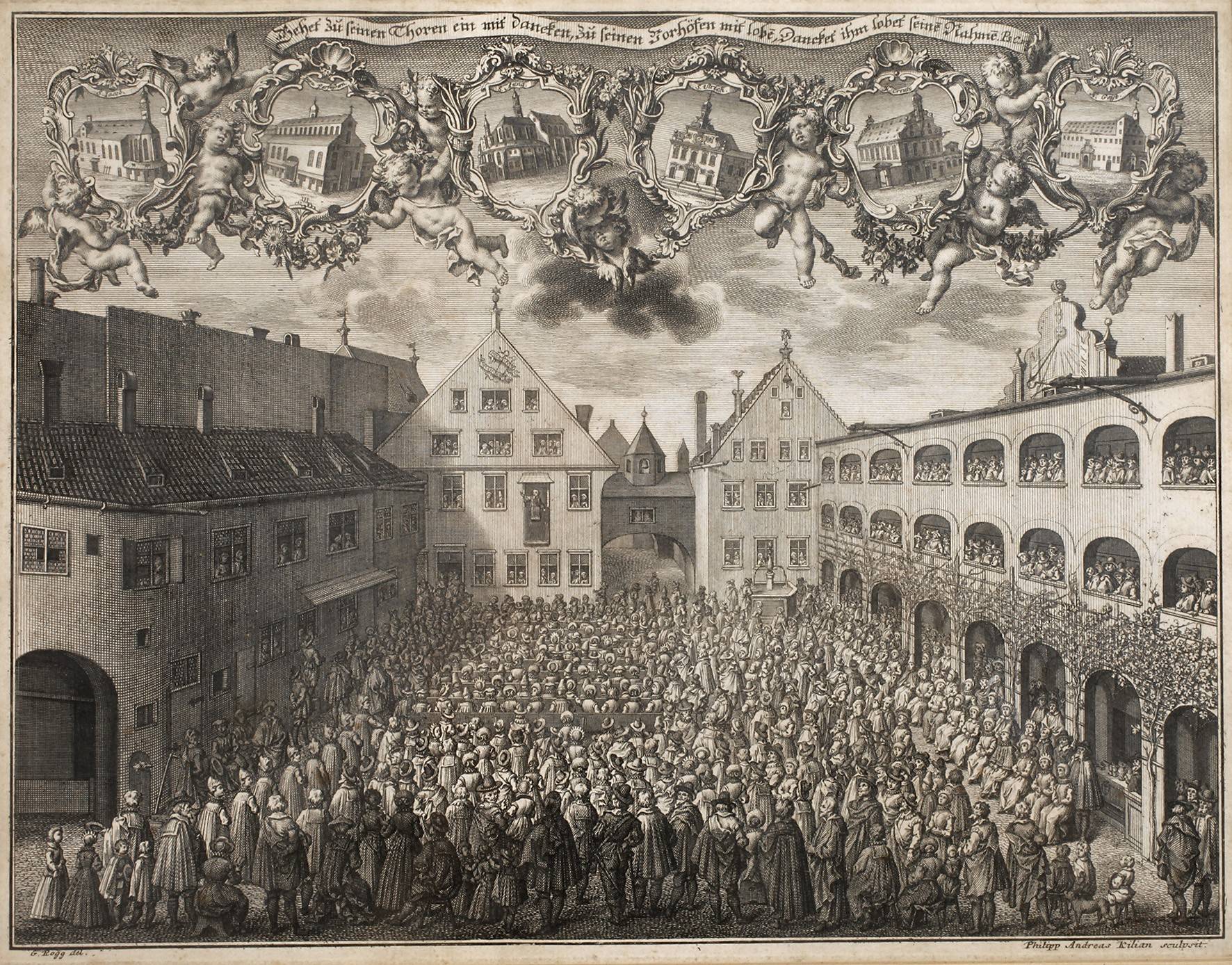 Philipp Andreas Kilian, Ansicht des Annakollegs in Augsburg