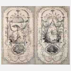 Paar dekorative Szenen nach Watteau