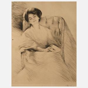 Otto Goetze, Sitzende Dame