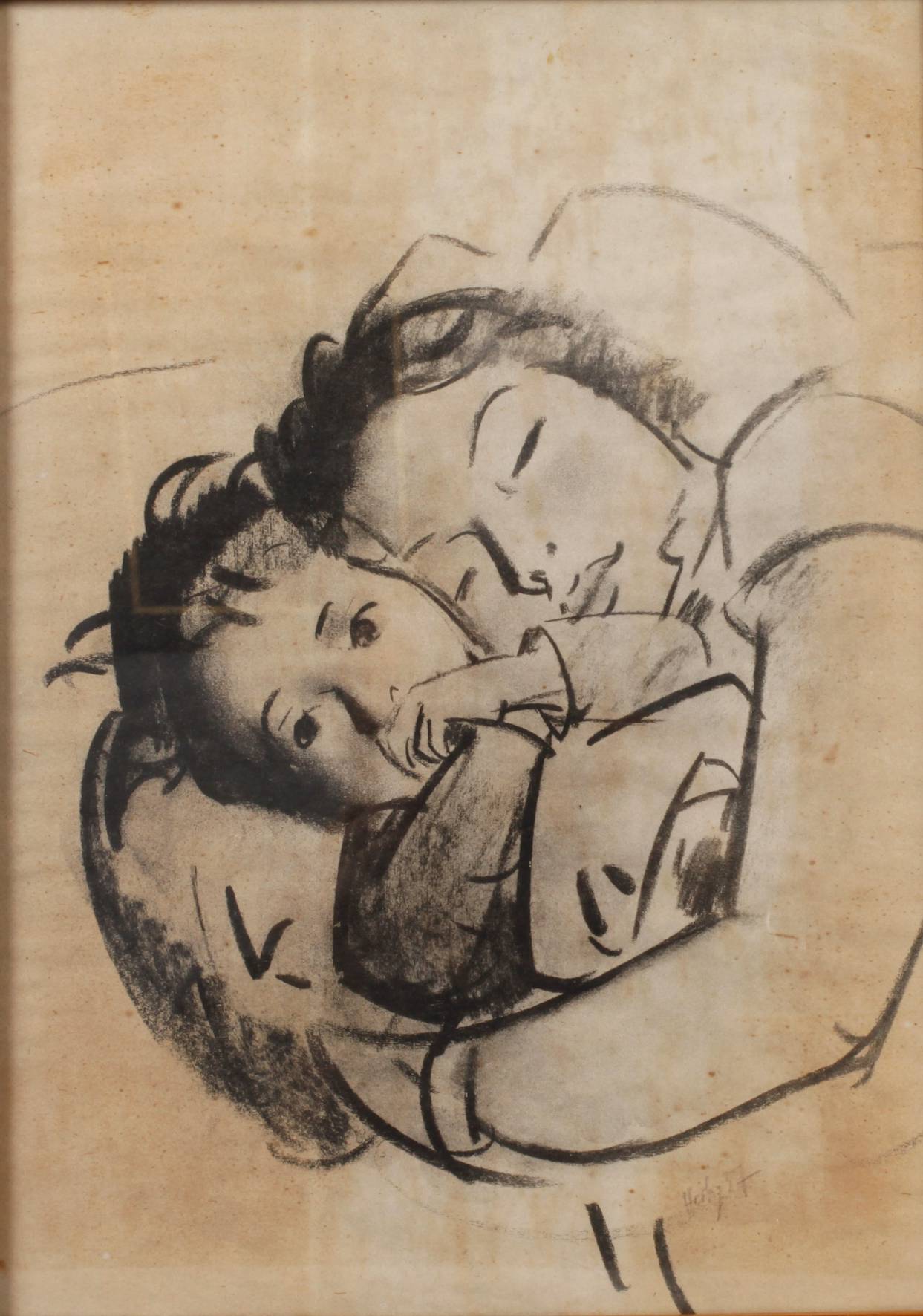 Prof. Otto Herbig, Schlafende Mutter mit Kind