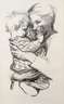 Käthe Kollwitz, ”Mutter mit Kind auf den Armen”