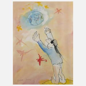 Udo Lindenberg, Autograf auf Kunstdruck