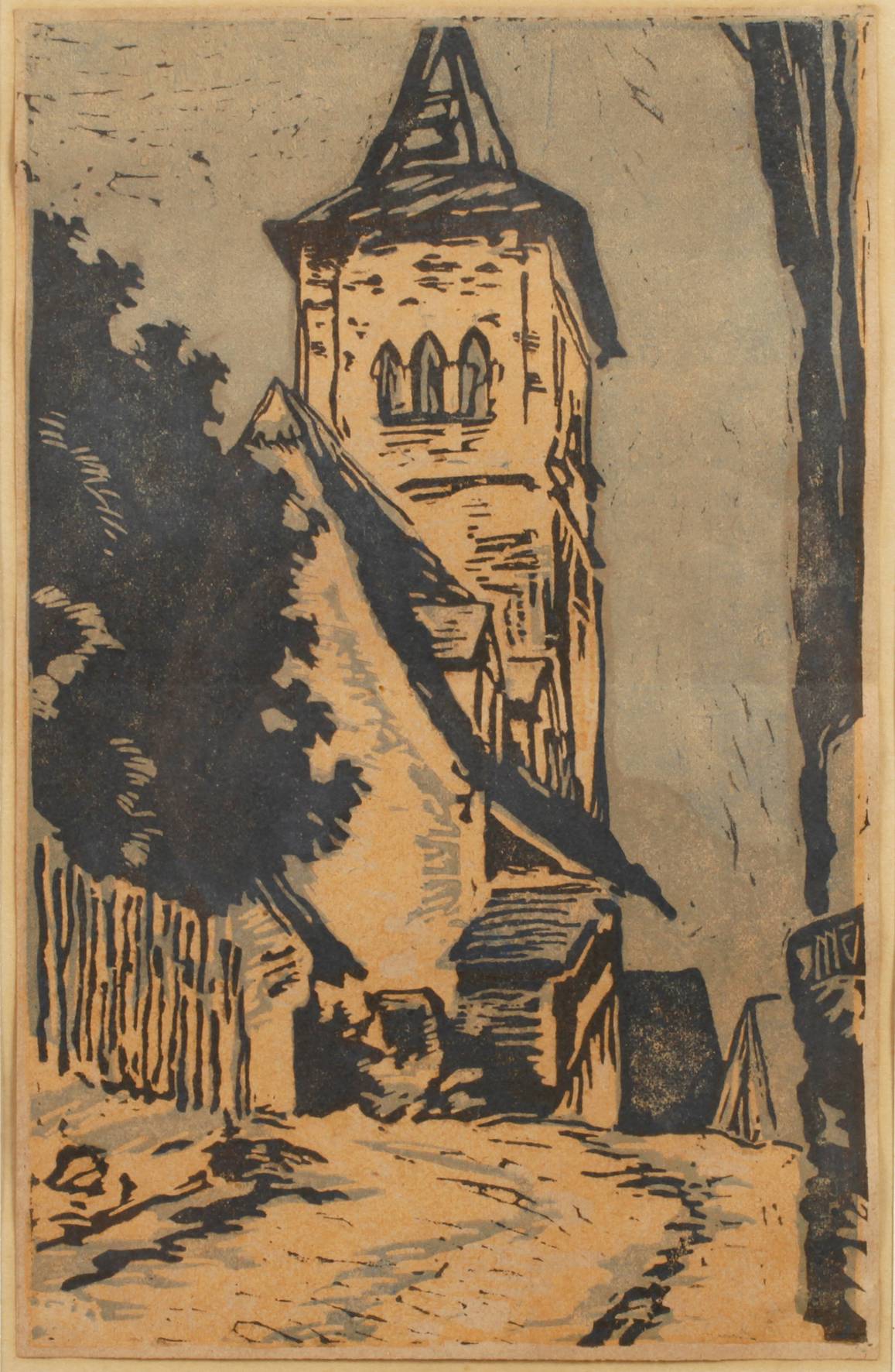 Georg Mayer-Pröger, attr., fränkische Dorfkirche