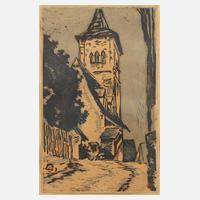 Georg Mayer-Pröger, attr., fränkische Dorfkirche111