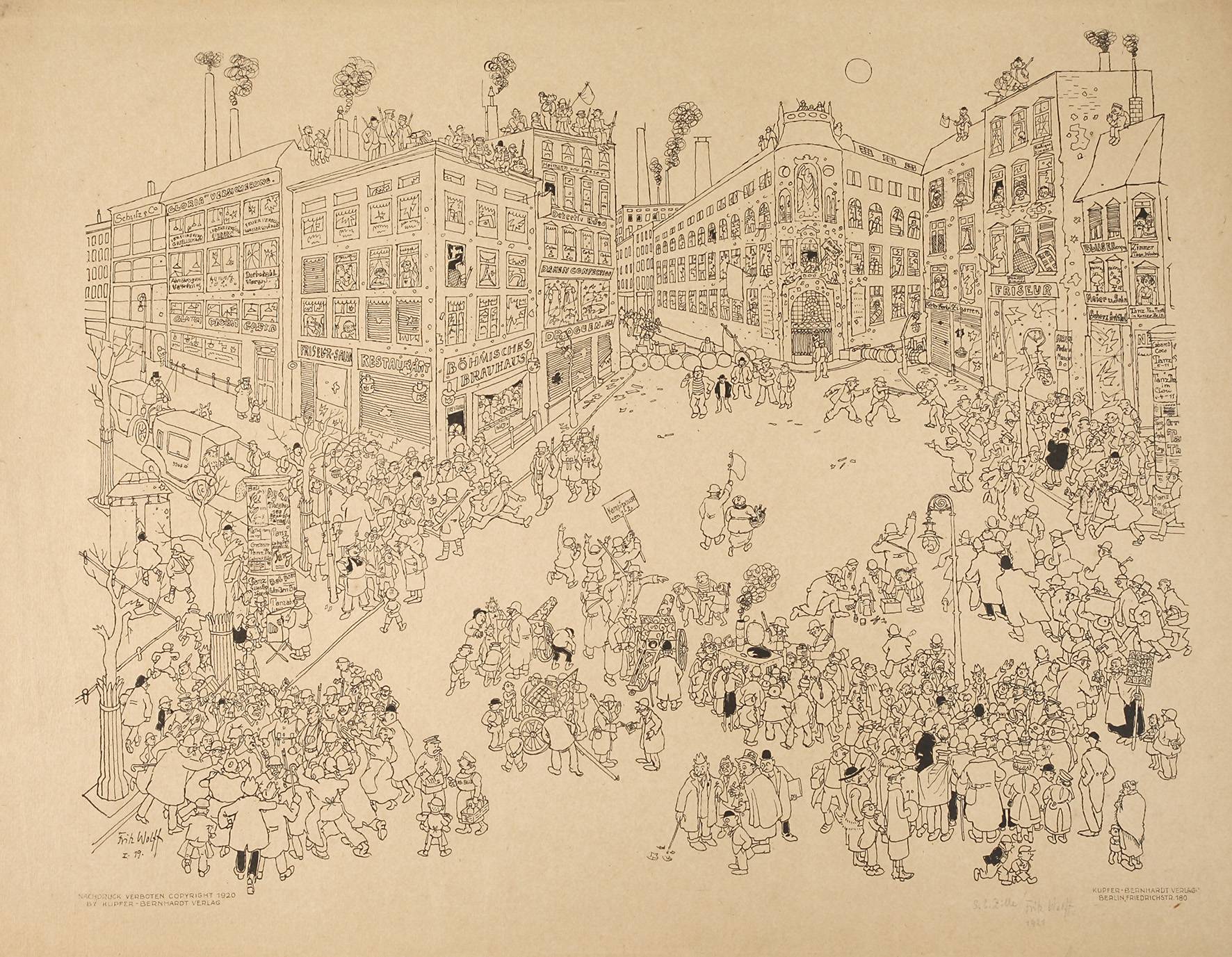 Fritz Wolff, ”Berliner Straßenkämpfe 1919”