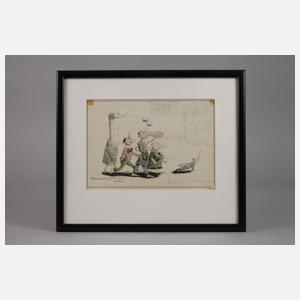 Caspar Walter Rauh, Karikatur ”Die Schnüffler kommen...”