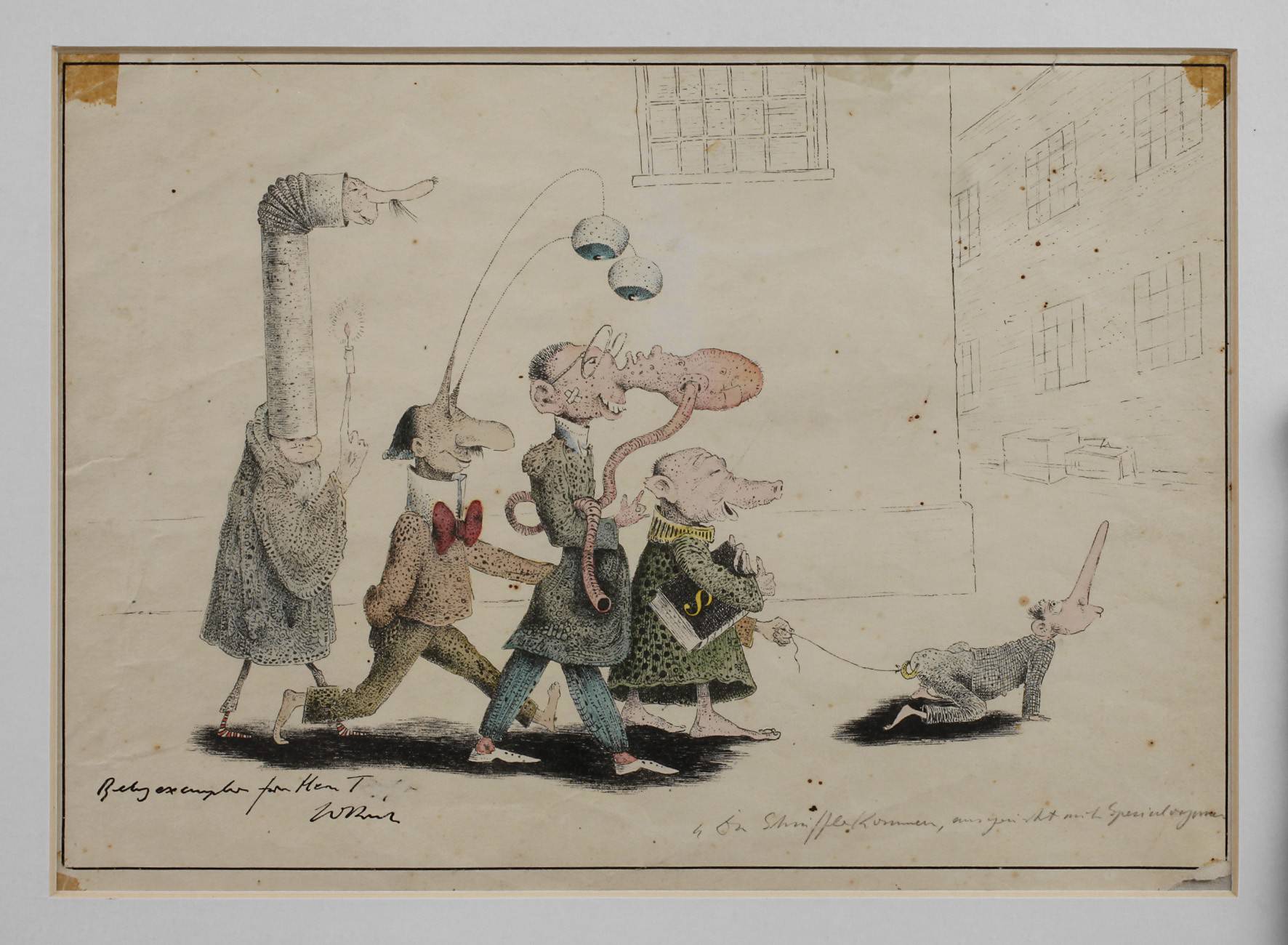 Caspar Walter Rauh, Karikatur ”Die Schnüffler kommen...”