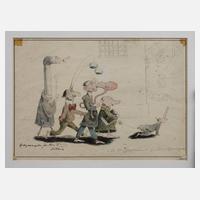 Caspar Walter Rauh, Karikatur ”Die Schnüffler kommen...”111