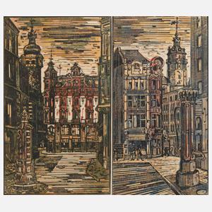 Zwei Ansichten Leipzig