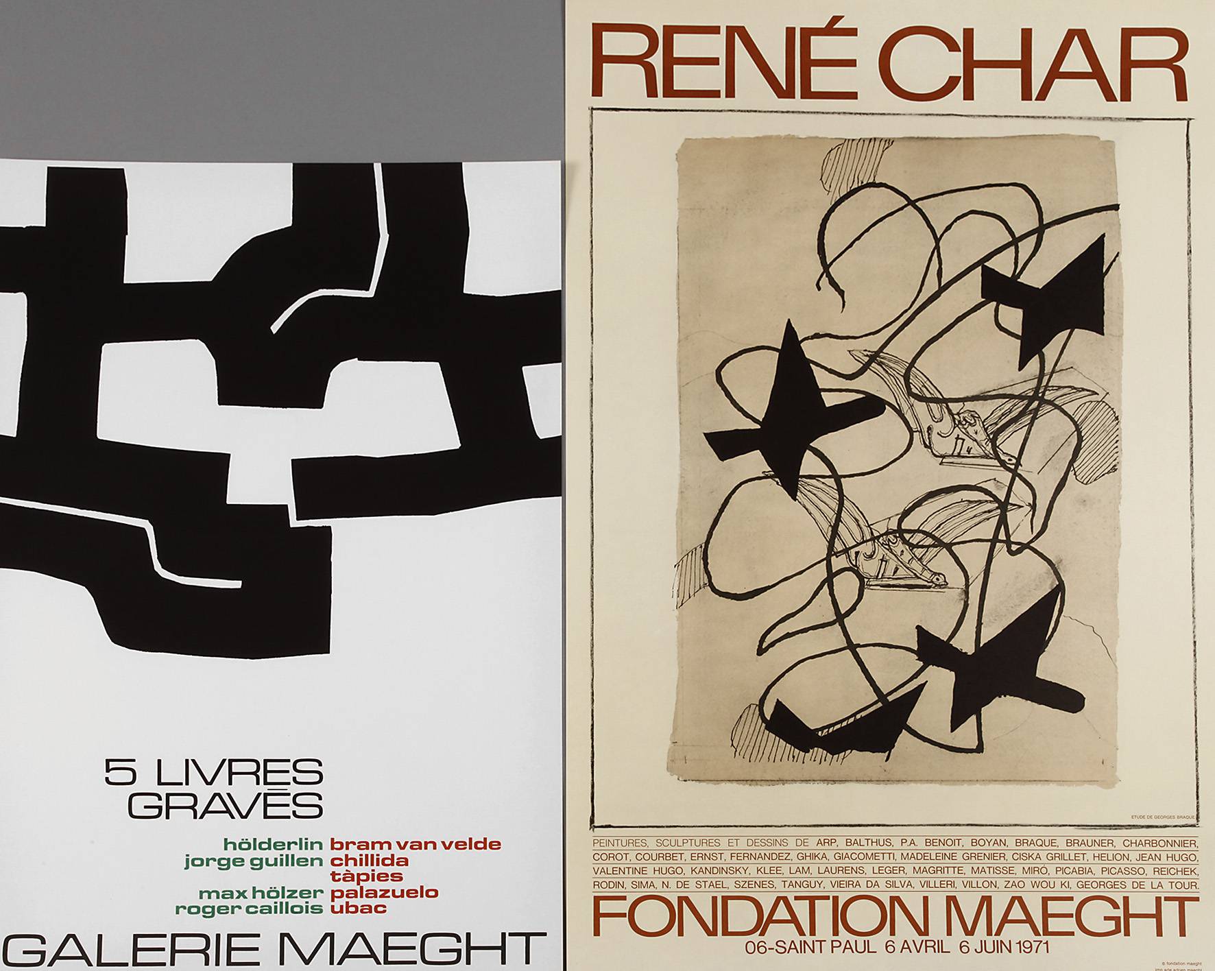 Chillida und Char – zwei Plakate Maeght