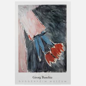 Georg Baselitz, Autograf auf Plakat