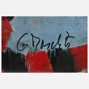 Georg Baselitz, Autograph auf Plakat