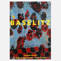 Georg Baselitz, Autograph auf Plakat111