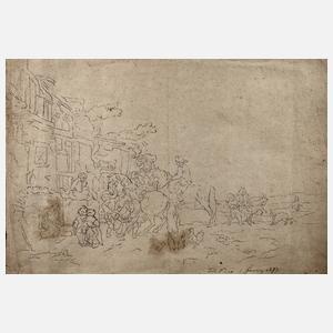 Nach Philips Wouwerman, Beim Hufschmied