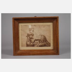 Frau bei der Toilette