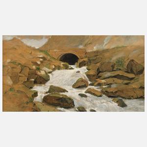 Prof. Andreas Achenbach, attr., Bach im Gebirge