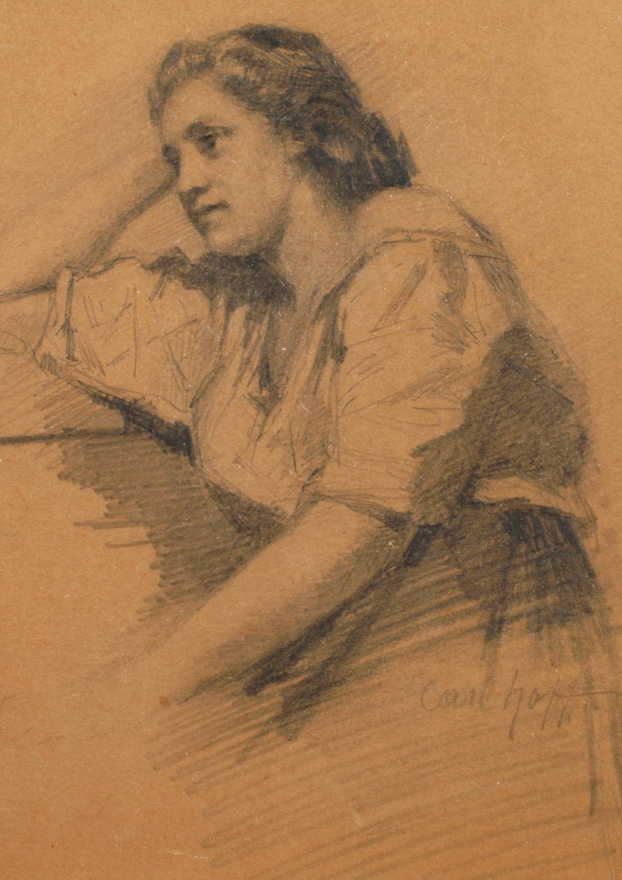 Prof. Carl Hoff, Mädchenbildnis