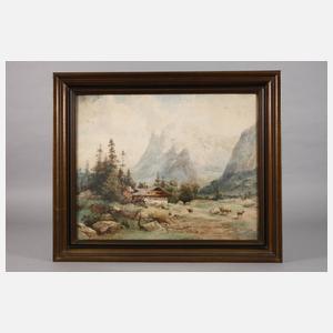 August Reinhardt, Alm im Gebirge