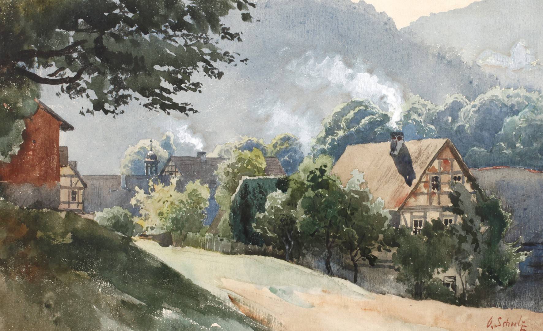 Oscar Schulz, Thüringer Sommerlandschaft