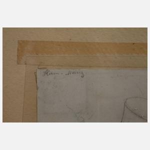 Prof. Eduard Young, Ruhender Herr im Eisenbahnabteil