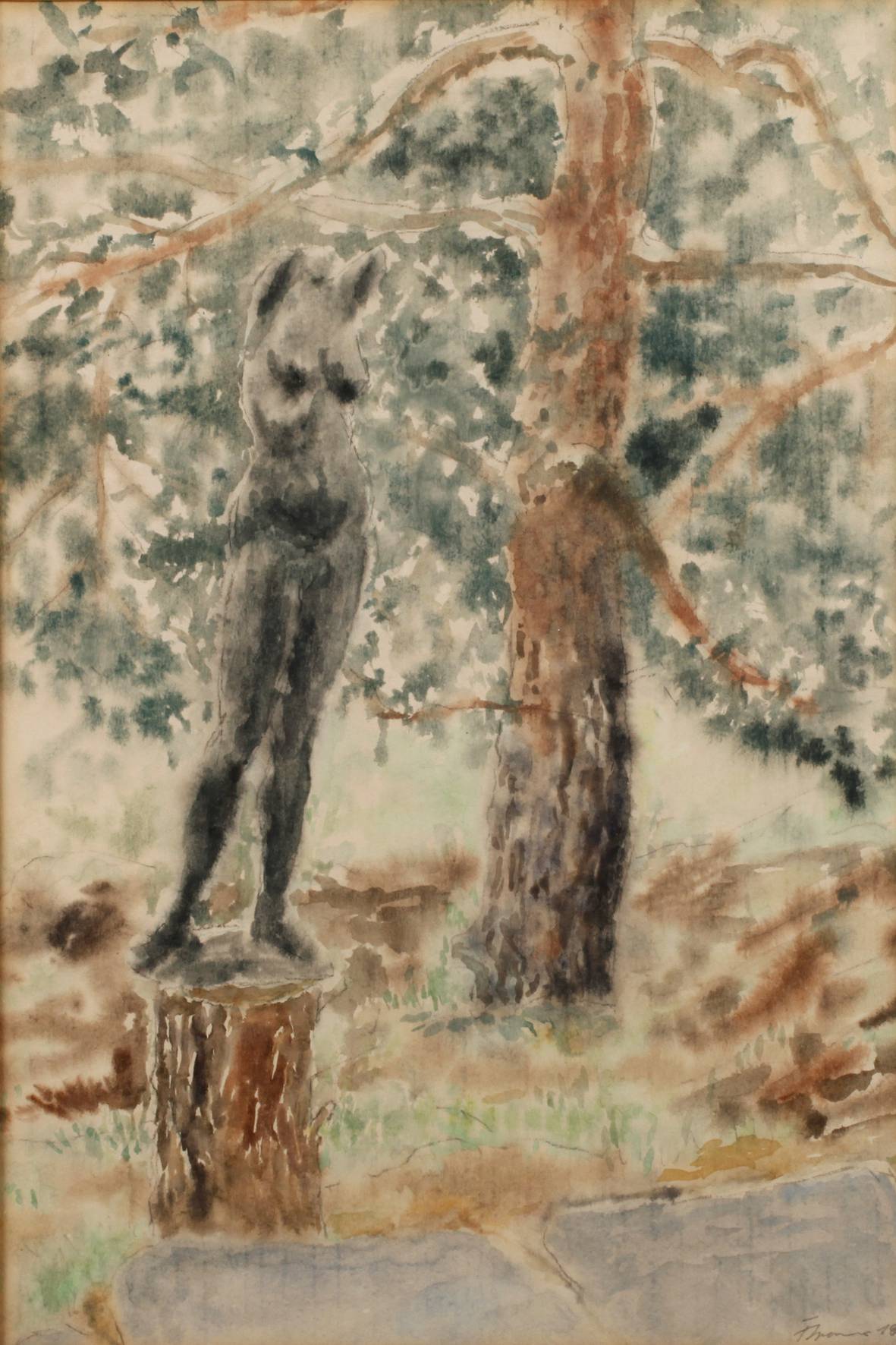 Prof. Fritz Cremer, Skulptur im Garten