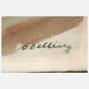 Otto Delling, Nackter Knabe im Wald am Strand