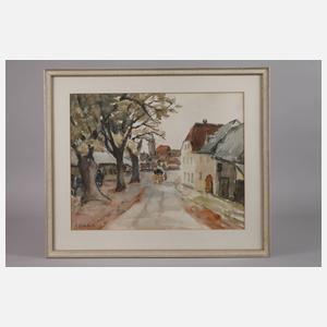 Gertrude Helmholz, herbstliche Dorfstraße